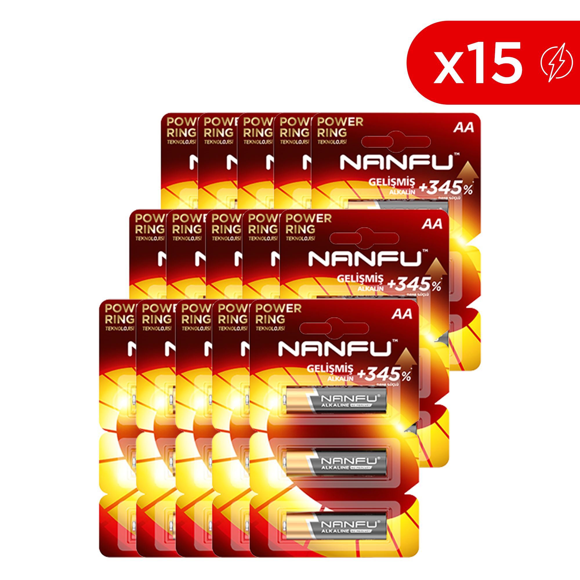 Nanfu 1.5v Alkalin Pil - AA LR6 (3 Adet)