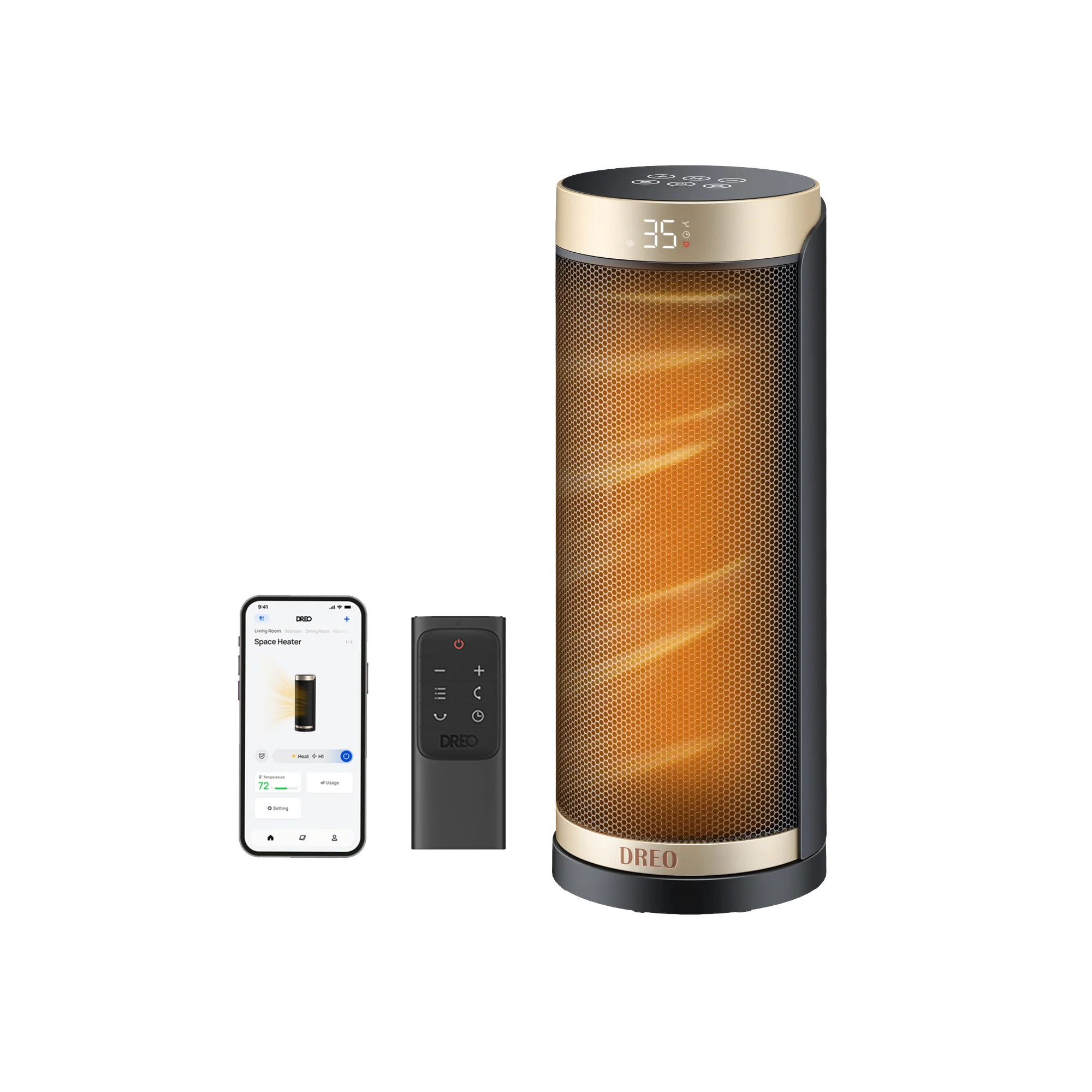DREO Solaris Slim H3S Akıllı Elektrikli Isıtıcı – İnce Tasarım, Hızlı Isıtma, Sessiz ve Enerji Tasarruflu