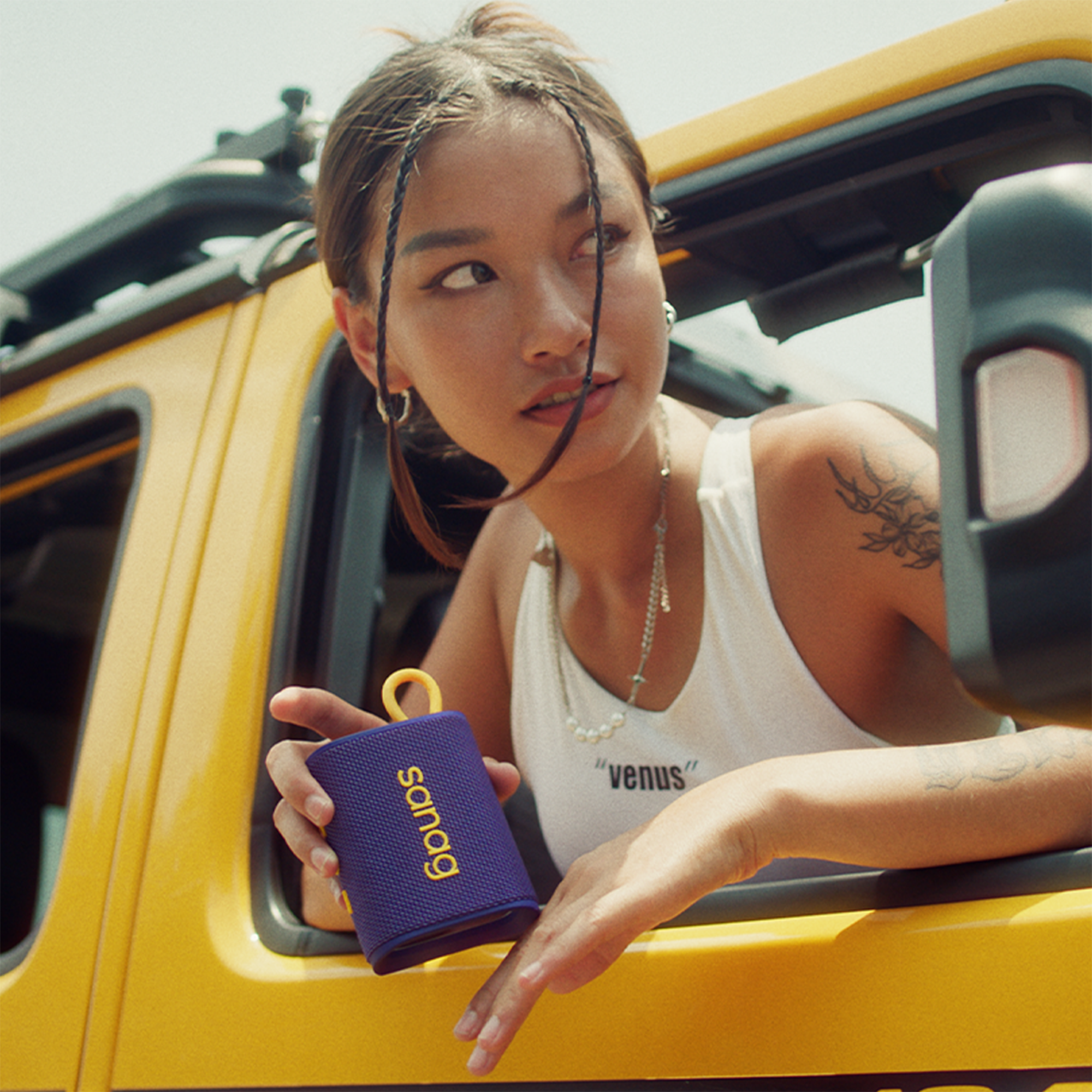 SANAG M13S II Pro Max Mini Bluetooth Hoparlör – 360° Surround Ses, IPX7 Su Geçirmez, Uzun Pil Ömrü - Mor