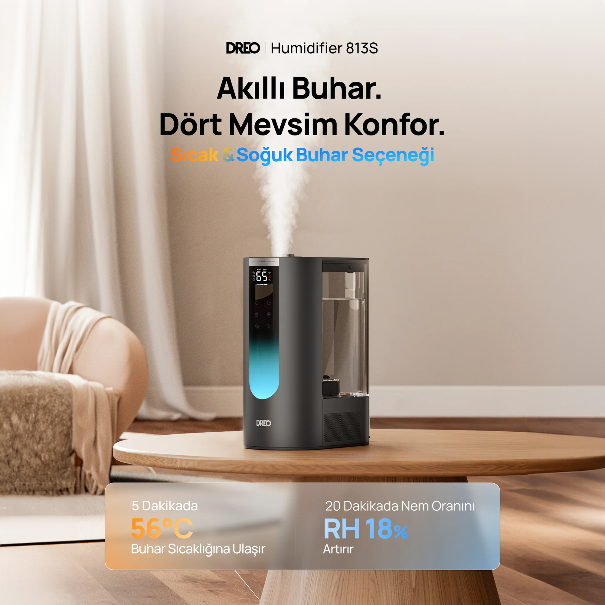 DREO Akıllı Nemlendirici 813S