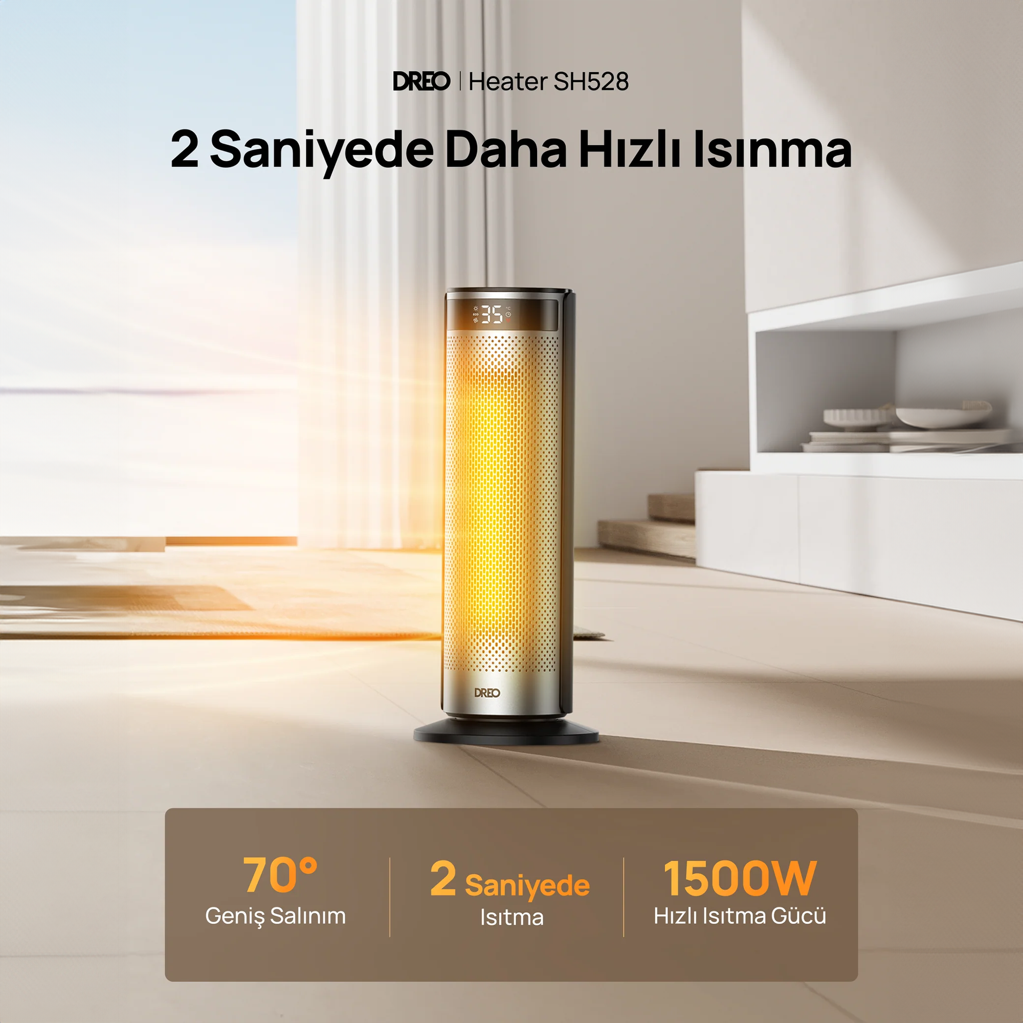 DREO Solaris 628 Isıtıcı