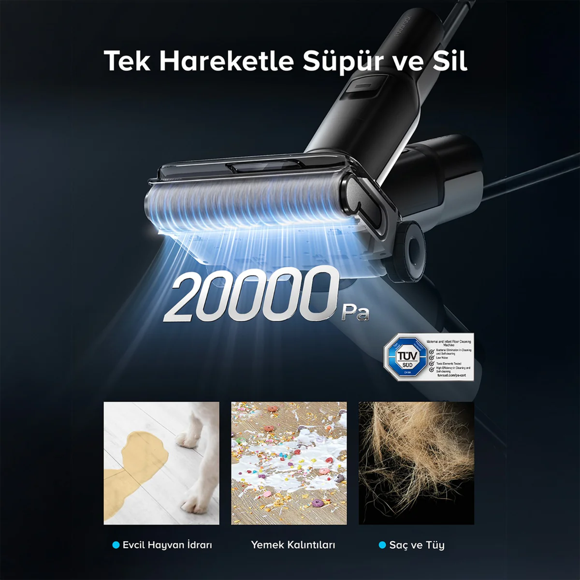 Roborock F25 ACE Islak Kuru Akıllı Dikey Süpürge