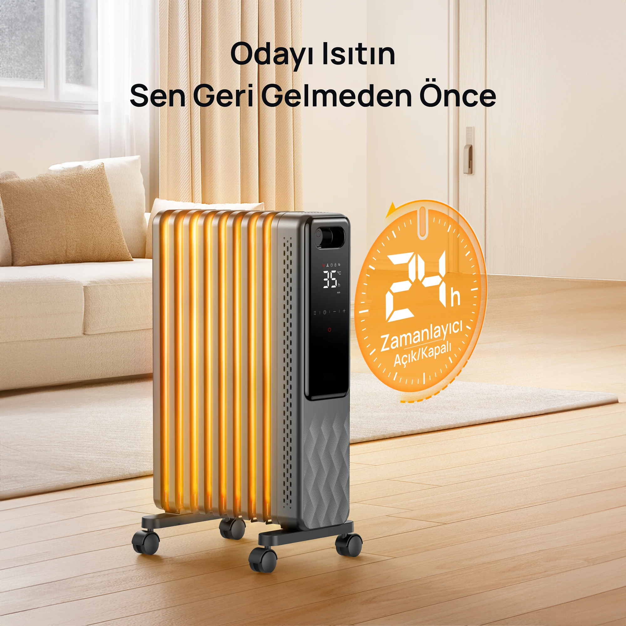 DREO OH310 Akıllı Yağlı Radyatör Isıtıcı – Enerji Tasarruflu, Sessiz Çalışma, Geniş Alan Isıtma Performansı