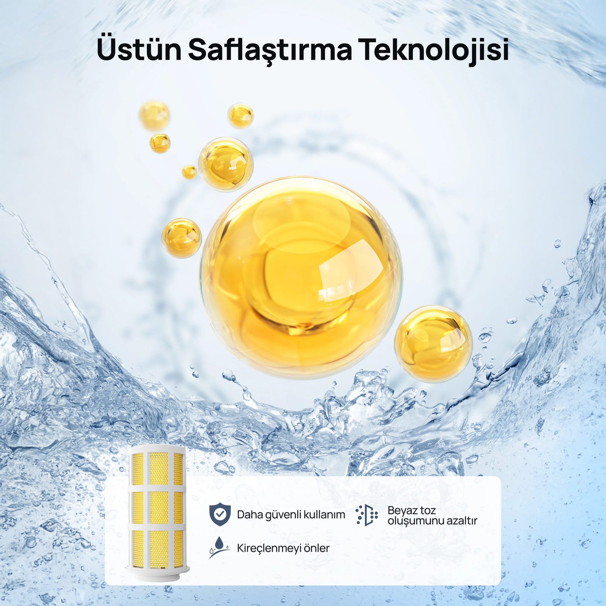 Nemlendirici Kireç Önleyici Filtre – 3’lü Paket