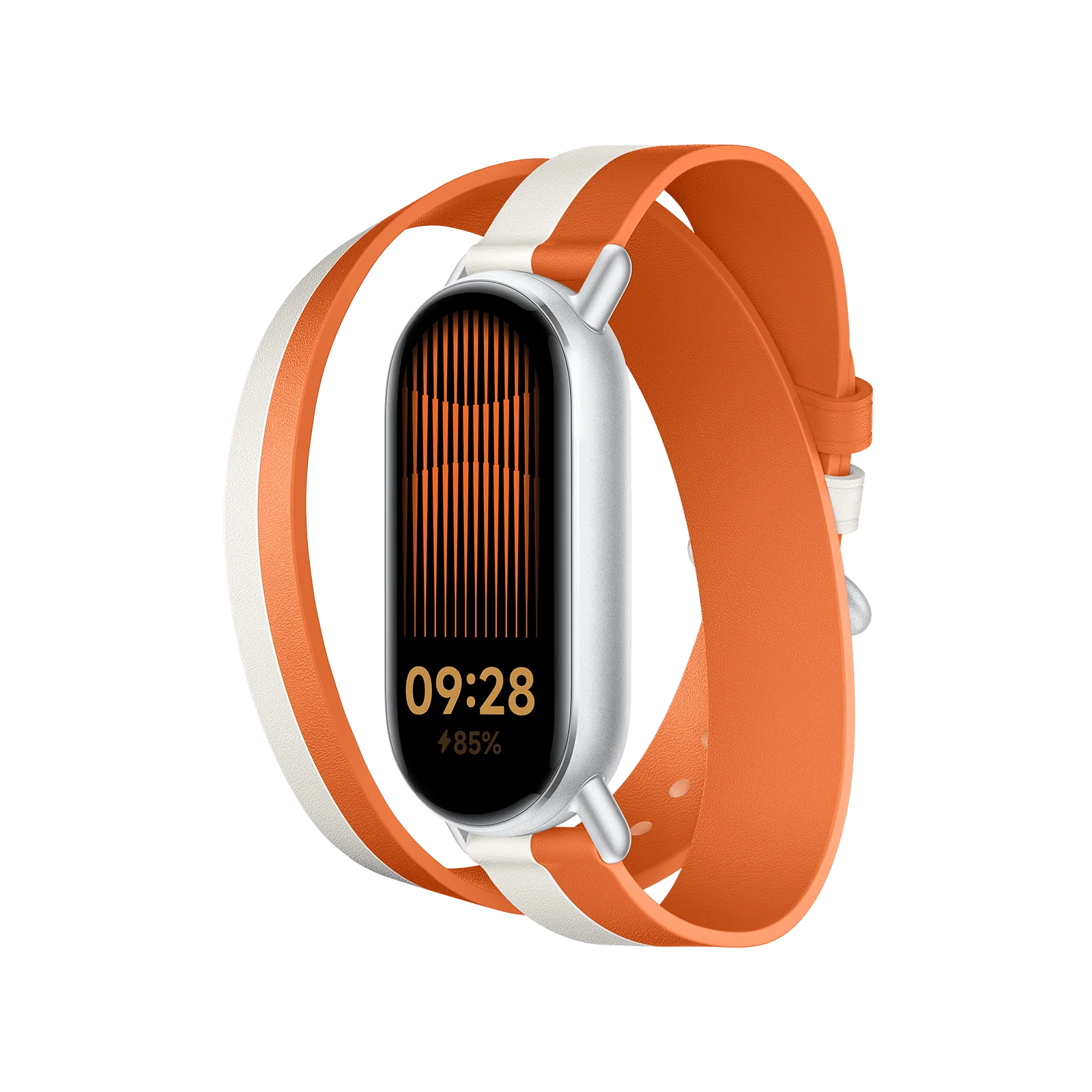 Xiaomi Dual-Tone Leather Strap White and Orange